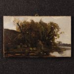 Dipinto olandese firmato paesaggio olio su tela