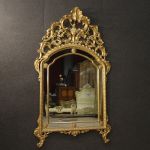 Specchiera italiana dorata in stile Luigi XV