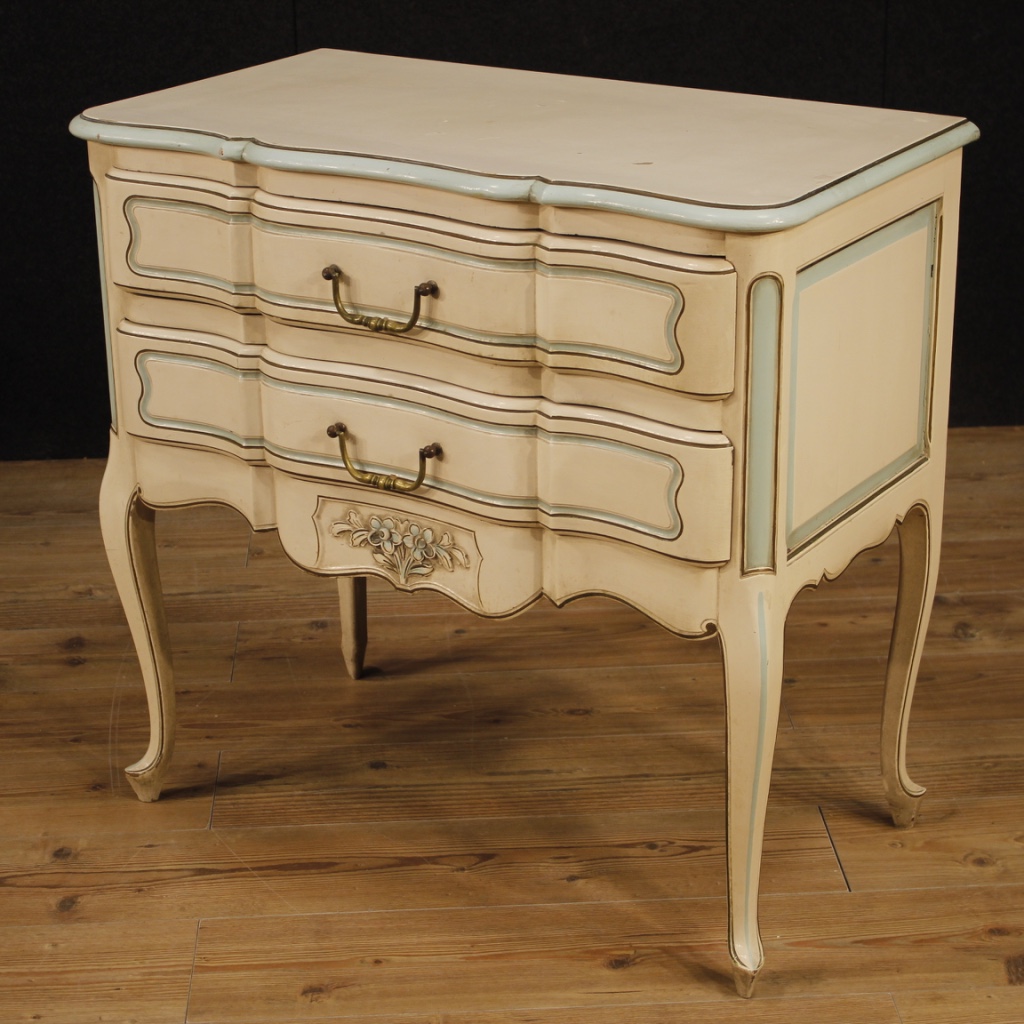 Dresser French Furniture 2 Drawers Wooden Lacquered Painting