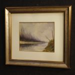 Signed Italian landscape painting from 20th century