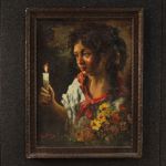 Italienische unterzeichnet und datiert Gemälde Zigeuner Porträt des 20. Jahrhunderts