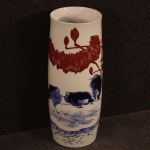Vase chinois en céramique avec paysage