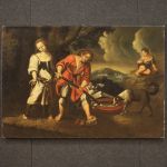 Dipinto antico olio su tela del XVIII secolo