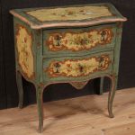 Small lacquered Venetian commode from the 20th century