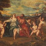 Grande dipinto mitologico del XVIII secolo 