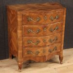 Small dresser with 4 drawers in walnut from the 20th century