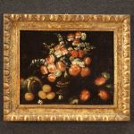 Antico dipinto natura morta del XVIII secolo