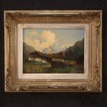 Mountain landscape painting from the 20th century