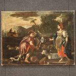 Rachel et Jacob au puits, tableau italien du 18ème siècle