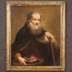 Dipinto italiano Sant'Antonio abate del XVIII secolo 