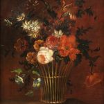 Splendido vaso con fiori del XVIII secolo 